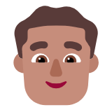 Microsoft(Windows) Man: Medium Skin Tone Emoji