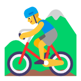 Microsoft(Windows) Man Mountain Biking Emoji