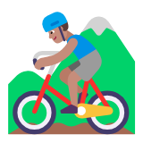 Microsoft(Windows) Man Mountain Biking: Medium Skin Tone Emoji