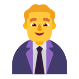 Microsoft(Windows) Man Office Worker Emoji