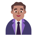 Microsoft(Windows) Man Office Worker: Medium Skin Tone Emoji