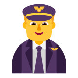 Microsoft(Windows) Man Pilot Emoji