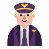 Microsoft(Windows) Man Pilot: Medium-Light Skin Tone Emoji