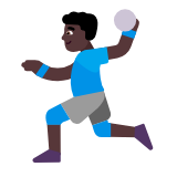 Microsoft(Windows) Man Playing Handball: Dark Skin Tone Emoji