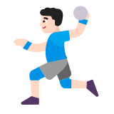 Microsoft(Windows) Man Playing Handball: Light Skin Tone Emoji