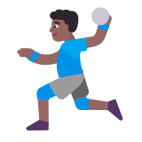 Microsoft(Windows) Man Playing Handball: Medium-Dark Skin Tone Emoji