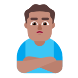 Microsoft(Windows) Man Pouting: Medium Skin Tone Emoji