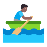 Microsoft(Windows) Man Rowing Boat: Medium-Dark Skin Tone Emoji