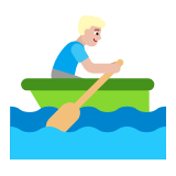 Microsoft(Windows) Man Rowing Boat: Medium-Light Skin Tone Emoji