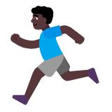 Microsoft(Windows) Man Running: Dark Skin Tone Emoji