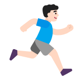 Microsoft(Windows) Man Running Facing Right: Light Skin Tone Emoji