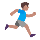 Microsoft(Windows) Man Running Facing Right: Medium Skin Tone Emoji