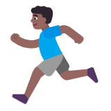 Microsoft(Windows) Man Running: Medium-Dark Skin Tone Emoji