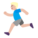 Microsoft(Windows) Man Running: Medium-Light Skin Tone Emoji