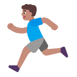 Microsoft(Windows) Man Running: Medium Skin Tone Emoji