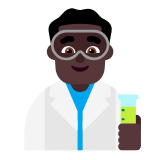 Microsoft(Windows) Man Scientist: Dark Skin Tone Emoji