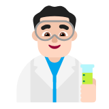 Microsoft(Windows) Man Scientist: Light Skin Tone Emoji