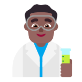 Microsoft(Windows) Man Scientist: Medium-Dark Skin Tone Emoji