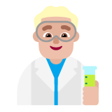 Microsoft(Windows) Man Scientist: Medium-Light Skin Tone Emoji