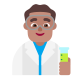 Microsoft(Windows) Man Scientist: Medium Skin Tone Emoji