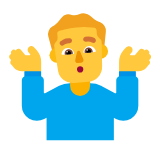 Microsoft(Windows) Man Shrugging Emoji