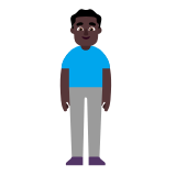 Microsoft(Windows) Man Standing: Dark Skin Tone Emoji