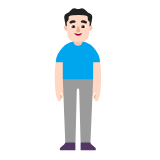 Microsoft(Windows) Man Standing: Light Skin Tone Emoji