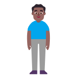 Microsoft(Windows) Man Standing: Medium-Dark Skin Tone Emoji