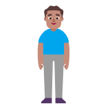 Microsoft(Windows) Man Standing: Medium Skin Tone Emoji