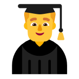 Microsoft(Windows) Man Student Emoji