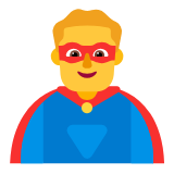 Microsoft(Windows) Man Superhero Emoji