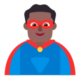 Microsoft(Windows) Man Superhero: Medium-Dark Skin Tone Emoji