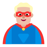 Microsoft(Windows) Man Superhero: Medium-Light Skin Tone Emoji