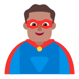 Microsoft(Windows) Man Superhero: Medium Skin Tone Emoji