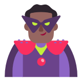 Microsoft(Windows) Man Supervillain: Medium-Dark Skin Tone Emoji