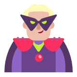 Microsoft(Windows) Man Supervillain: Medium-Light Skin Tone Emoji