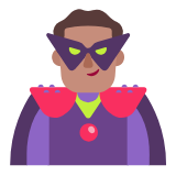 Microsoft(Windows) Man Supervillain: Medium Skin Tone Emoji