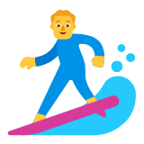 Microsoft(Windows) Man Surfing Emoji