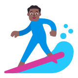 Microsoft(Windows) Man Surfing: Medium-Dark Skin Tone Emoji