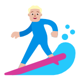 Microsoft(Windows) Man Surfing: Medium-Light Skin Tone Emoji