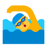 Microsoft(Windows) Man Swimming Emoji