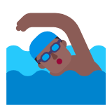 Microsoft(Windows) Man Swimming: Medium-Dark Skin Tone Emoji