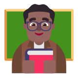 Microsoft(Windows) Man Teacher: Medium-Dark Skin Tone Emoji