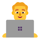 Microsoft(Windows) Man Technologist Emoji