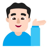 Microsoft(Windows) Man Tipping Hand: Light Skin Tone Emoji