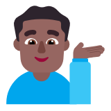 Microsoft(Windows) Man Tipping Hand: Medium-Dark Skin Tone Emoji