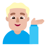 Microsoft(Windows) Man Tipping Hand: Medium-Light Skin Tone Emoji