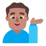 Microsoft(Windows) Man Tipping Hand: Medium Skin Tone Emoji