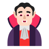 Microsoft(Windows) Man Vampire: Light Skin Tone Emoji