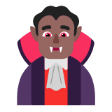 Microsoft(Windows) Man Vampire: Medium-Dark Skin Tone Emoji